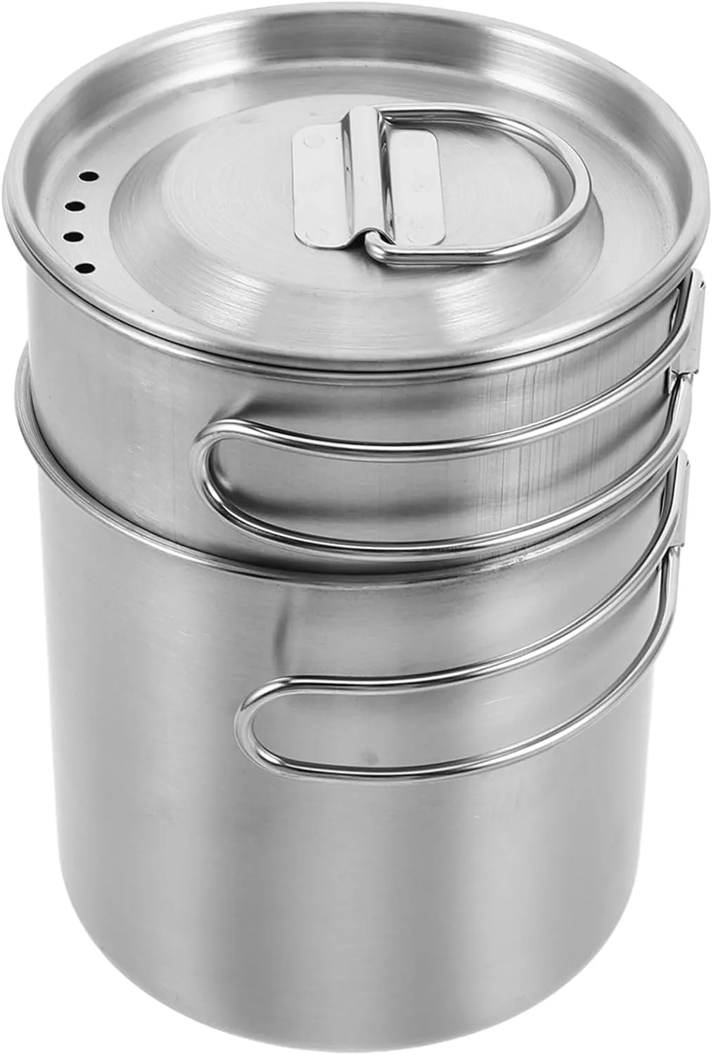 Collapsible Outdoor Stainless Steel Cups with Handle Lightweight and Portable Water Drinkware for Camping Hiking and Picnics