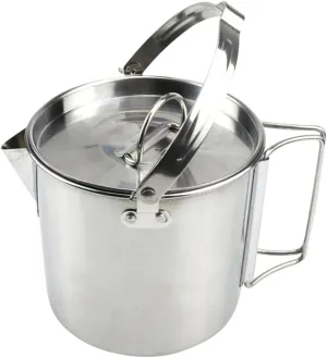 Collapsible Stainless Steel Kettle Lightweight Hot Soup Pot for Outdoor Cooking Camping Hiking and Picnics Easy Pour Spout Portable and Durable Design