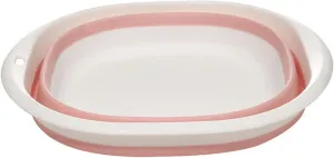 Collapsible wash Basin Travel Folding Wash Basin Portable Sink Foot Bucket Washbasin Household Plastic Foot Basin Outdoor Camp Basins(Pink,Medium)