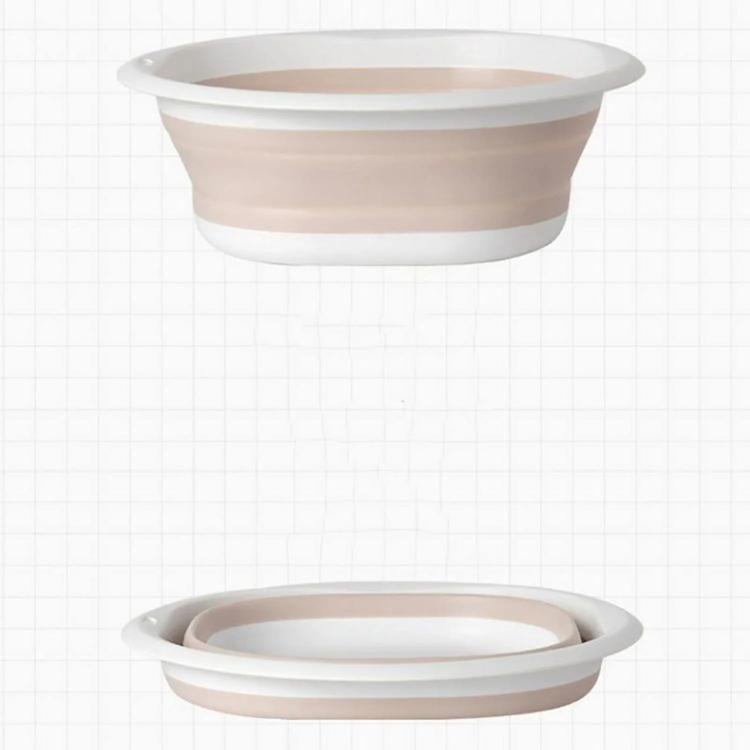 Collapsible wash Basin Travel Folding Wash Basin Portable Sink Foot Bucket Washbasin Household Plastic Foot Basin Outdoor Camp Basins(Pink,Medium)