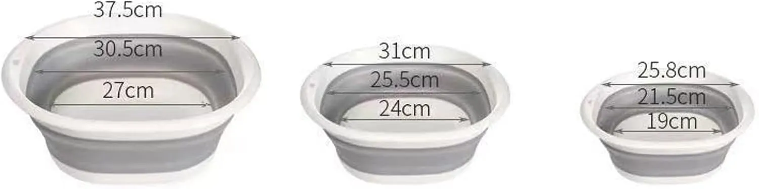 Collapsible wash Basin Travel Folding Wash Basin Portable Sink Foot Bucket Washbasin Household Plastic Foot Basin Outdoor Camp Basins(Pink,Medium)