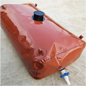 Collapsible Water Container, Portable PVC Water Storage Bag, Pressure-Resistant Software Water Tank Agriculture Drought Resistance, Customizable (Color : Orange, Size : 400L/1x0.8x0.5m)