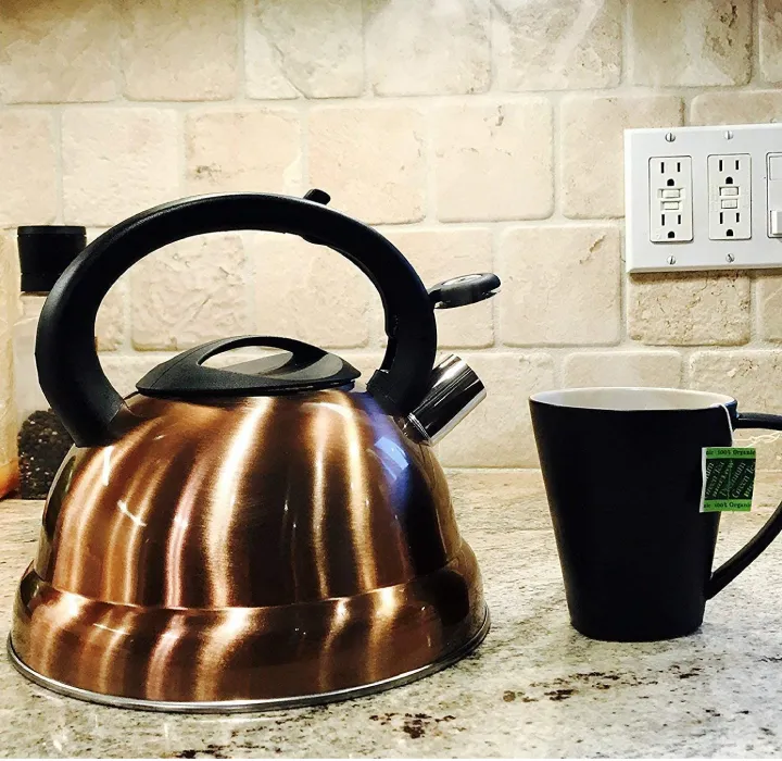 Cool Grip Stainless Steel 3L Whistling Tea Kettle