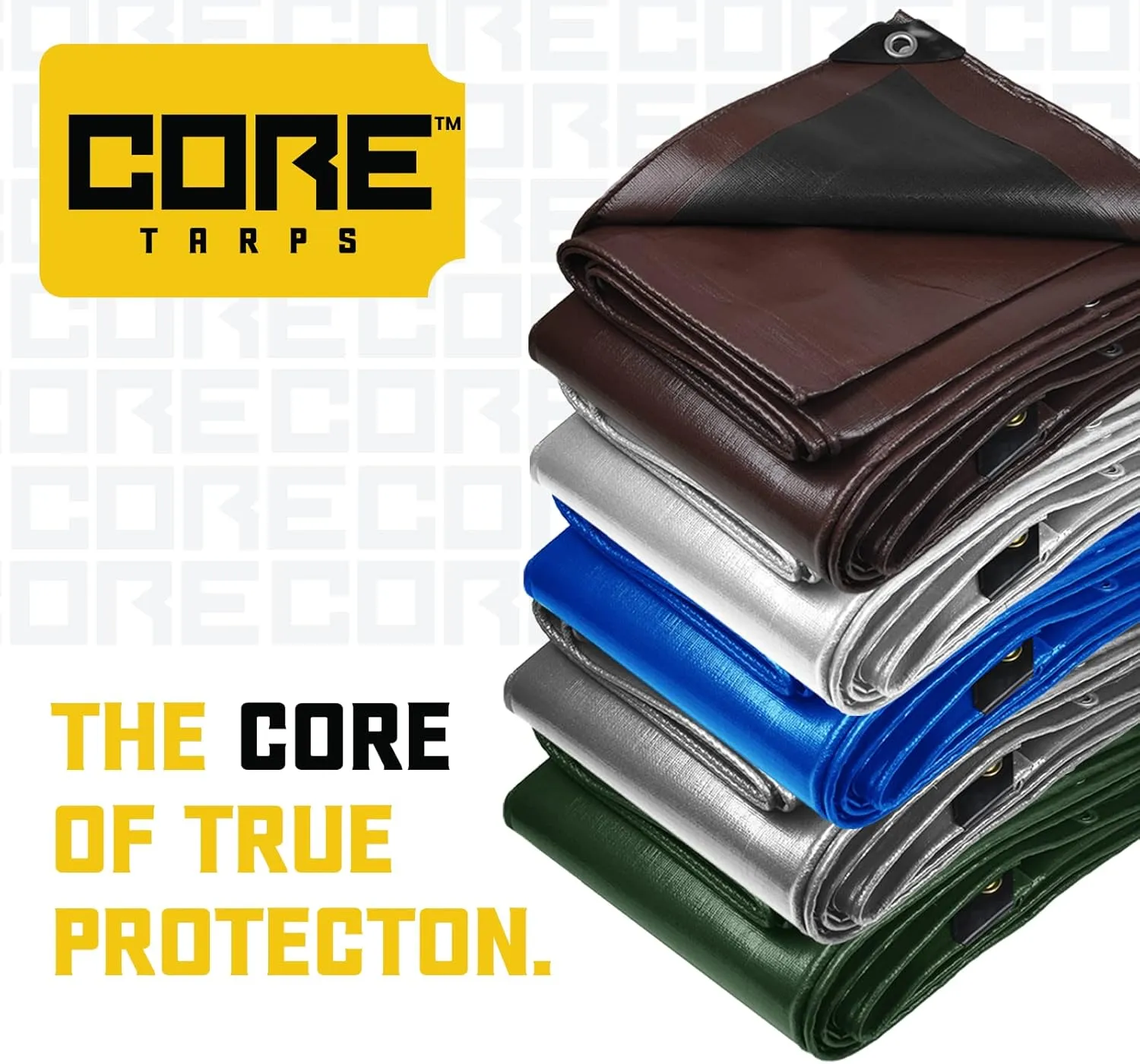 Core Tarps Extreme Heavy Duty 20 Mil Tarp Cover, Waterproof, UV Resistant, Rip and Tear Proof, Poly Tarpaulin with Reinforced Edges for Roof, Camping, Patio, Pool, Boat (White 20′ X 40′)