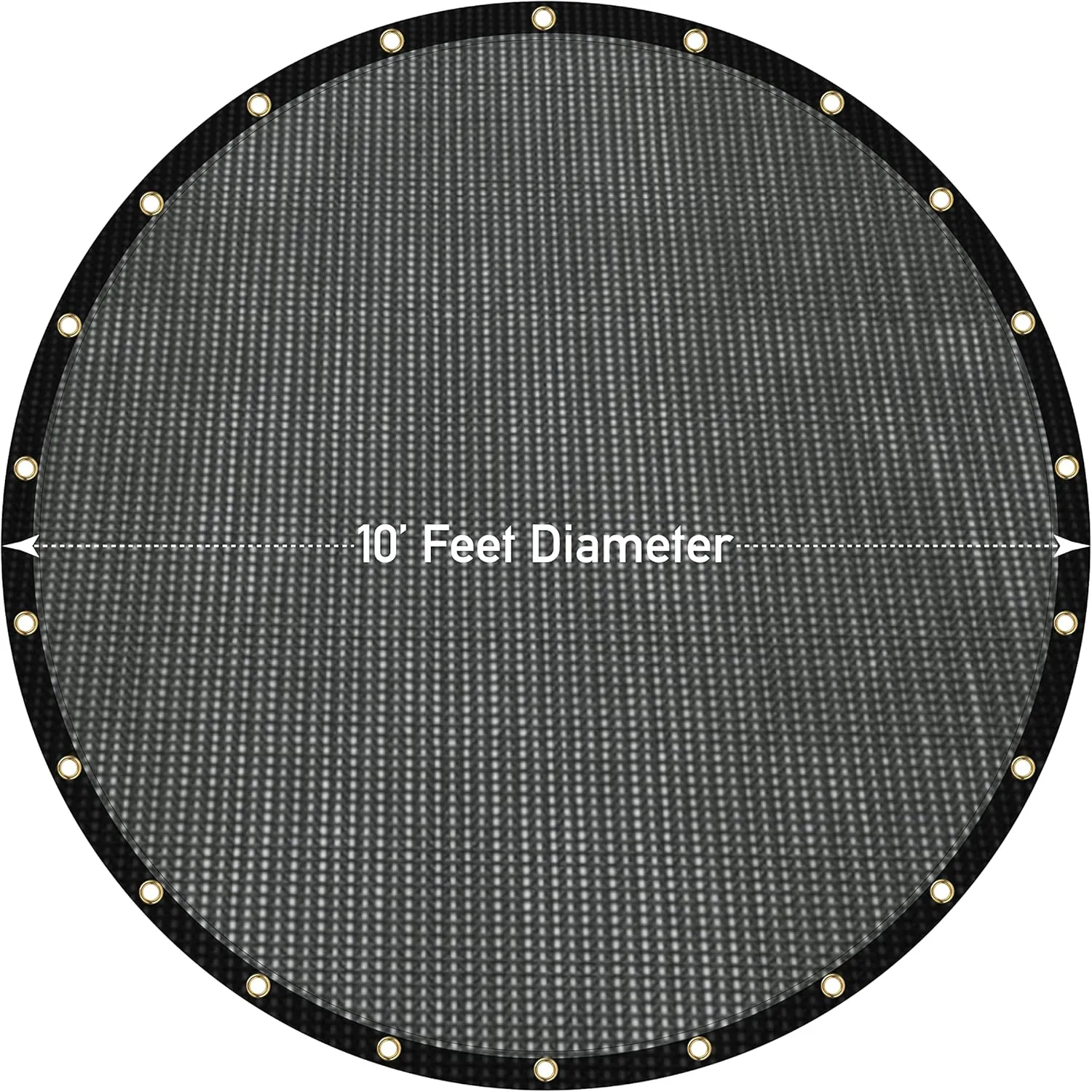 Covers & all Round Mesh Tarps, 6 Oz 20 mil Polyester Protective Cover with Reinforced Edges, Multipurpose Shade Cloth for Patio Garden Backyard Pools Tubs Construction Equipment (10 Feet)