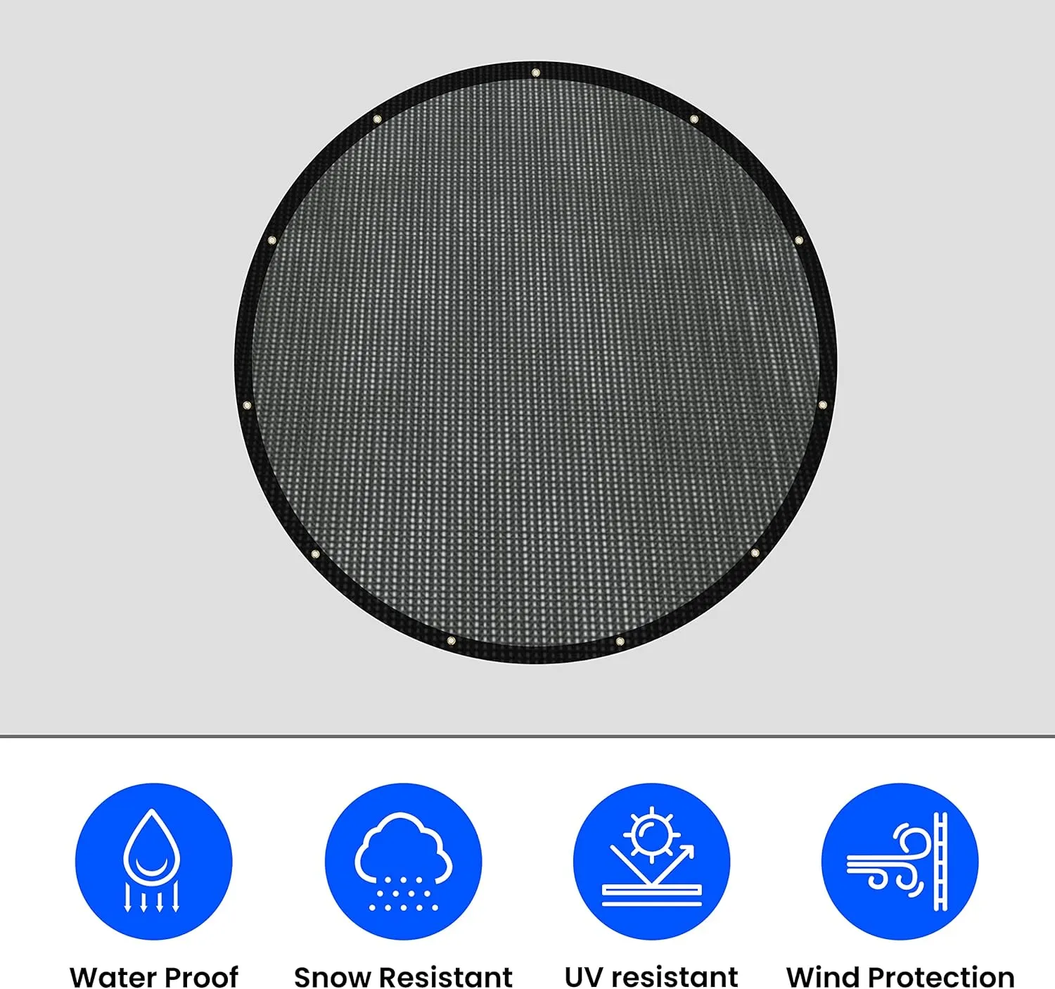 Covers & all Round Mesh Tarps, 6 Oz 20 mil Polyester Protective Cover with Reinforced Edges, Multipurpose Shade Cloth for Patio Garden Backyard Pools Tubs Construction Equipment (10 Feet)