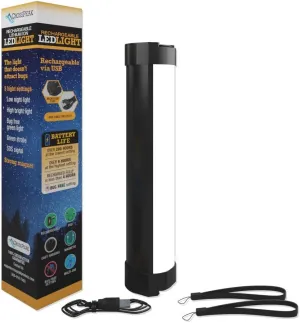 CrossPeak Magnetic LED Work Light Rechargeable Flashlight Portable 5 Adjustable Modes with Green Mosquito Bug Camp Lantern for Outdoor Camping Walking Emergency Automotive & Indoor Reading Activity