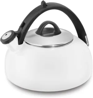 Cuisinart CTK-EOS2W Peak 2-Quart Teakettle, Make 2-Quarts of Boiling Water in this Classic Tea Kettle, Whistle Sound to Signal Water is Ready, White