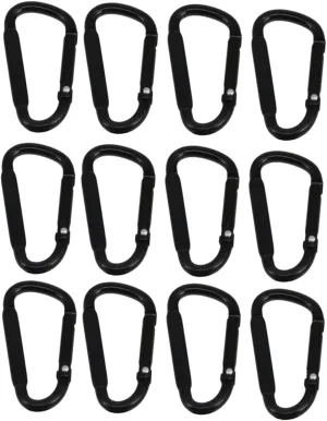 D-Shaped Aluminum Carabiner Portable Buckle 40pcs Multi-Functional Outdoor Carabiner for Backpack