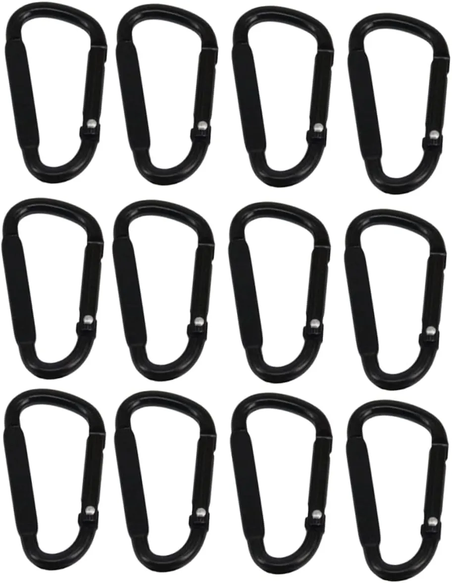 D-Shaped Aluminum Carabiner Portable Buckle 40pcs Multi-Functional Outdoor Carabiner for Backpack