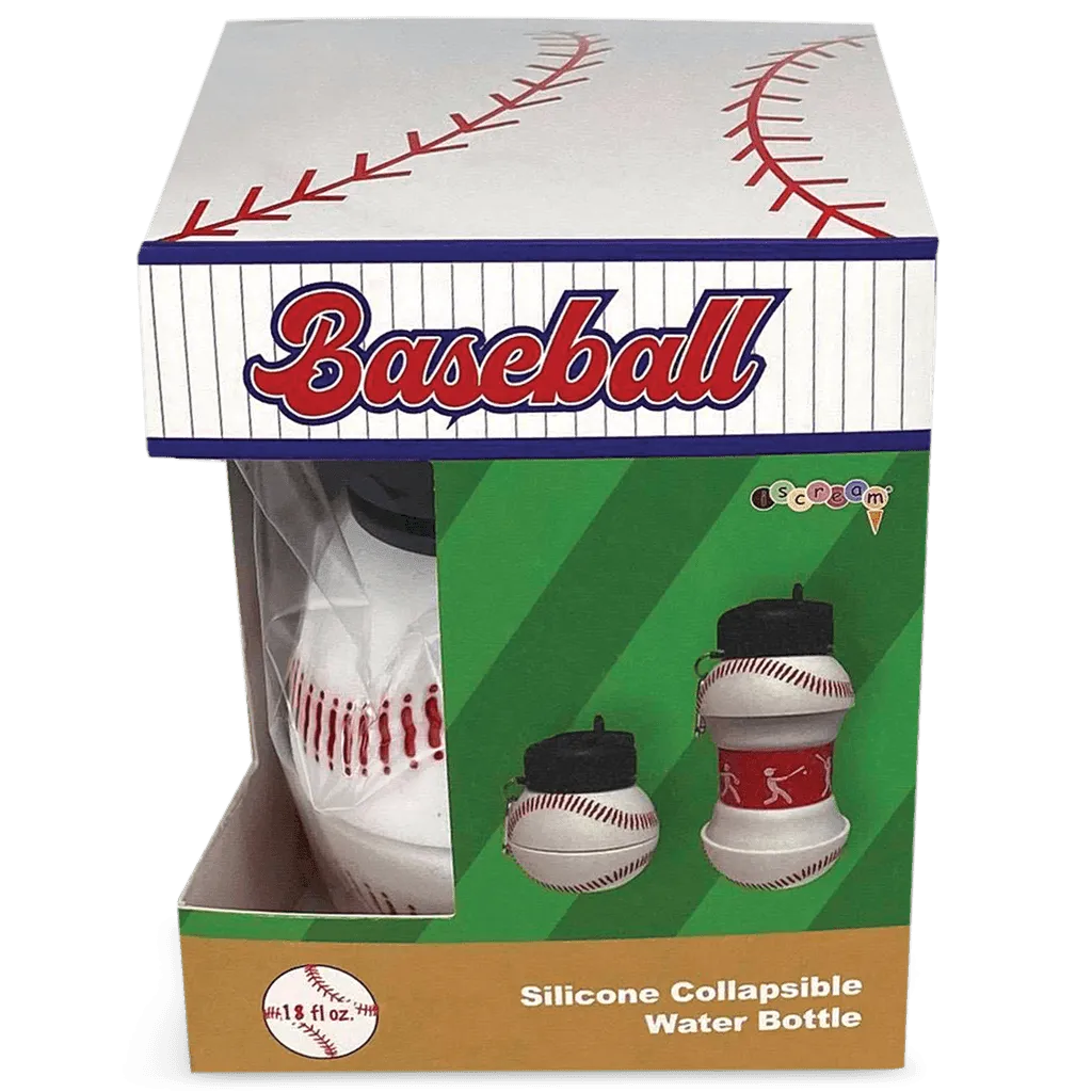 Decor | Collapsible - Baseball Water Bottle| Iscream