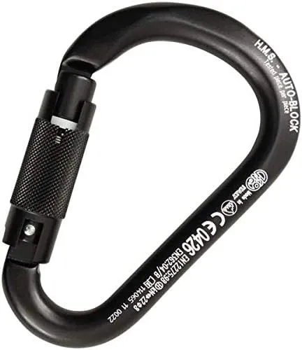 Desconocido Kong H.M.S. Aluminum Buckle Twist Lok-Anodised Carabiner Adult Unisex Black (Black) One Size