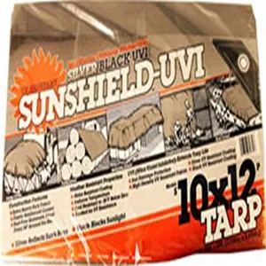 DeWitt 555919 6 Oz Uv Resistant Sunshield Tarp, 10' X 12', Silver/Black