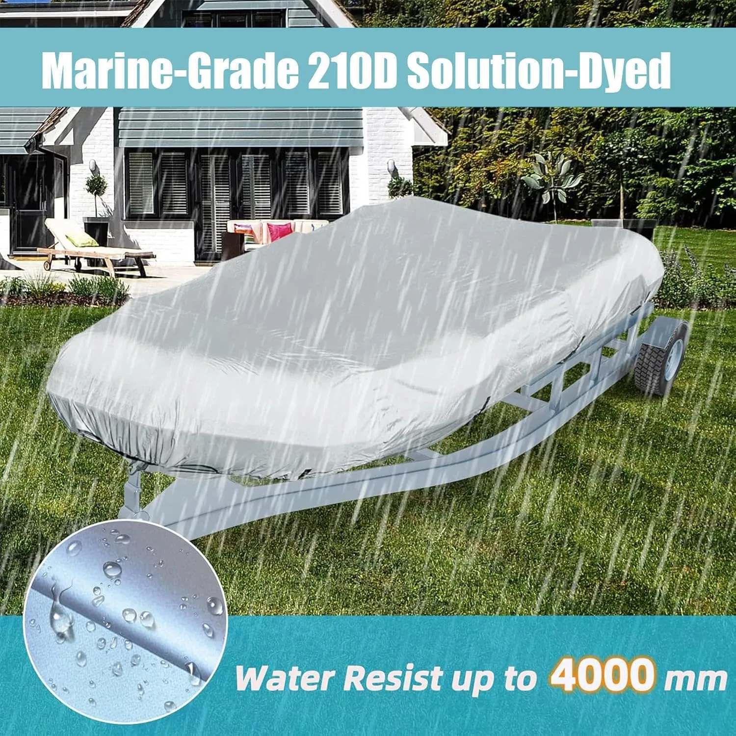 Dinghy Covers 7 Sizes Boat Tarp UV Resistant Boat Tarp for Inflatable Boat and Dinghy,230 * 165 * 46cm