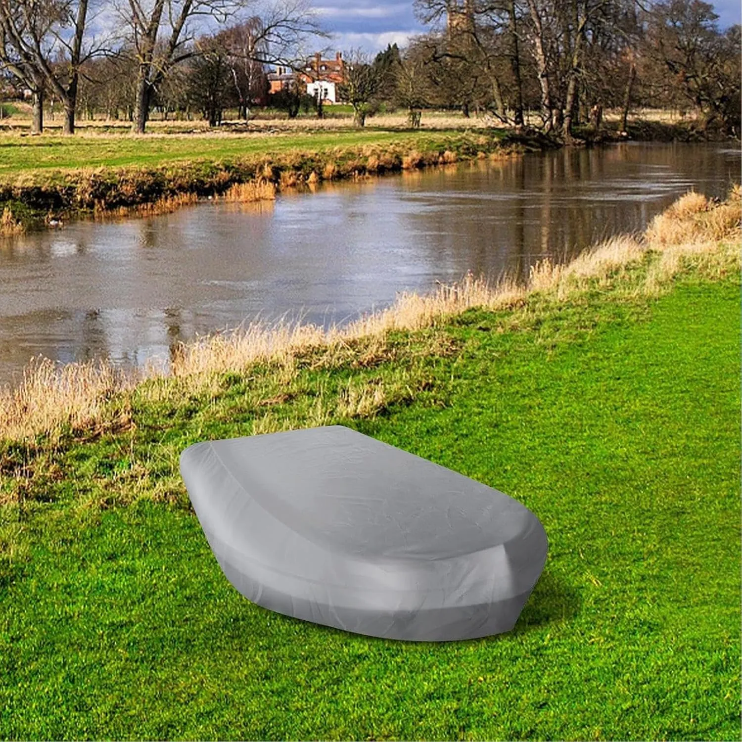 Dinghy Covers 7 Sizes Boat Tarp Waterproof Anti-UV Row Boat Cover for Small Inflatable and Rigid Inflatable Boats,470 * 210 * 46cm