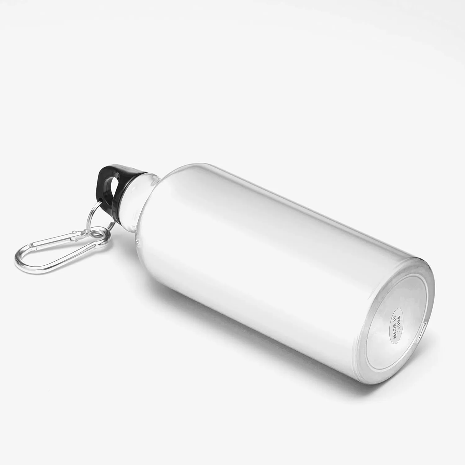 DISCOUNT PROMOS Custom Aluminum Water Bottles 20 oz. Set of 10, Personalized Bulk Pack - Perfect for Gym, Hiking, Any Indoor/Outdoor Activities - White