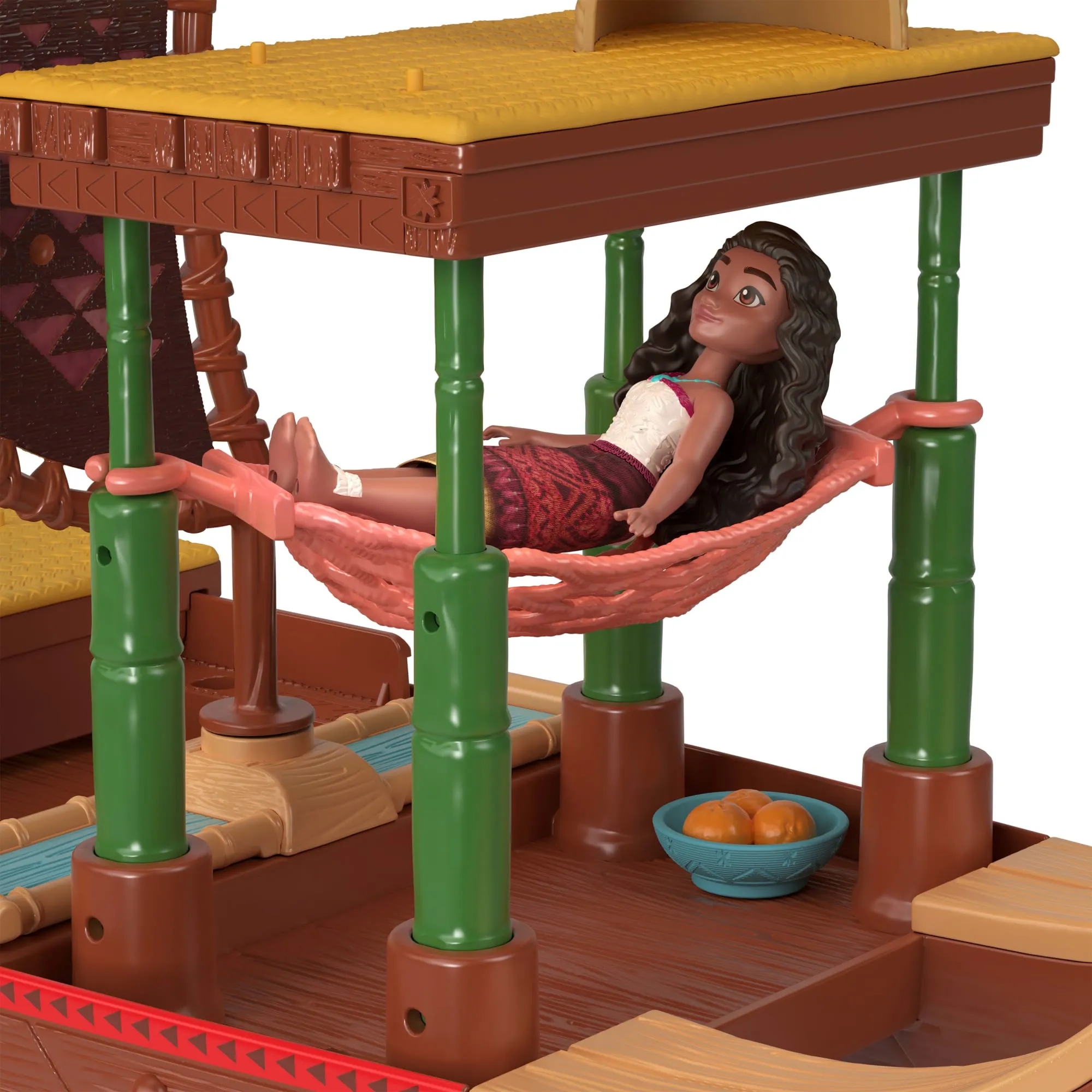 Disney Moana 2 Toys, Moana's Adventure Canoe Playset With 1 Small Doll, 1 Canoe & 10 Accessories