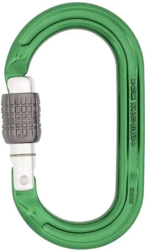 DMM Ultra Oval Keylock Screw Gate Locking Carabiner - Green/Titanium