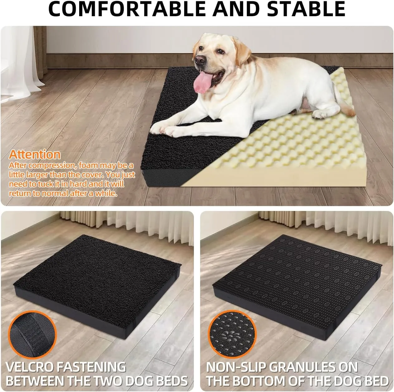 Dog Bed for Car Back Seat Extender,Waterproof Large Dog Mat for Seat Cover Back Seat,Washable Pet Bed for car Hammock(Black, for car,SUV,Small Truck)
