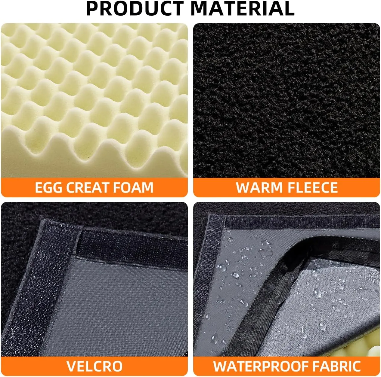 Dog Bed for Car Back Seat Extender,Waterproof Large Dog Mat for Seat Cover Back Seat,Washable Pet Bed for car Hammock(Black, for car,SUV,Small Truck)