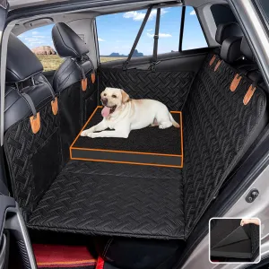 Dog Bed for Car Back Seat Extender,Waterproof Large Dog Mat for Seat Cover Back Seat,Washable Pet Bed for car Hammock(Black, for car,SUV,Small Truck)