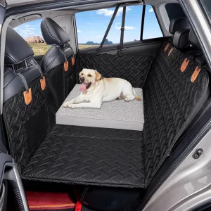 Dog Bed for Car Back Seat Extender,Waterproof Large Dog Mat for Seat Cover Back Seat,Washable Pet Bed for car Hammock(Gray, for car,SUV,Small Truck)