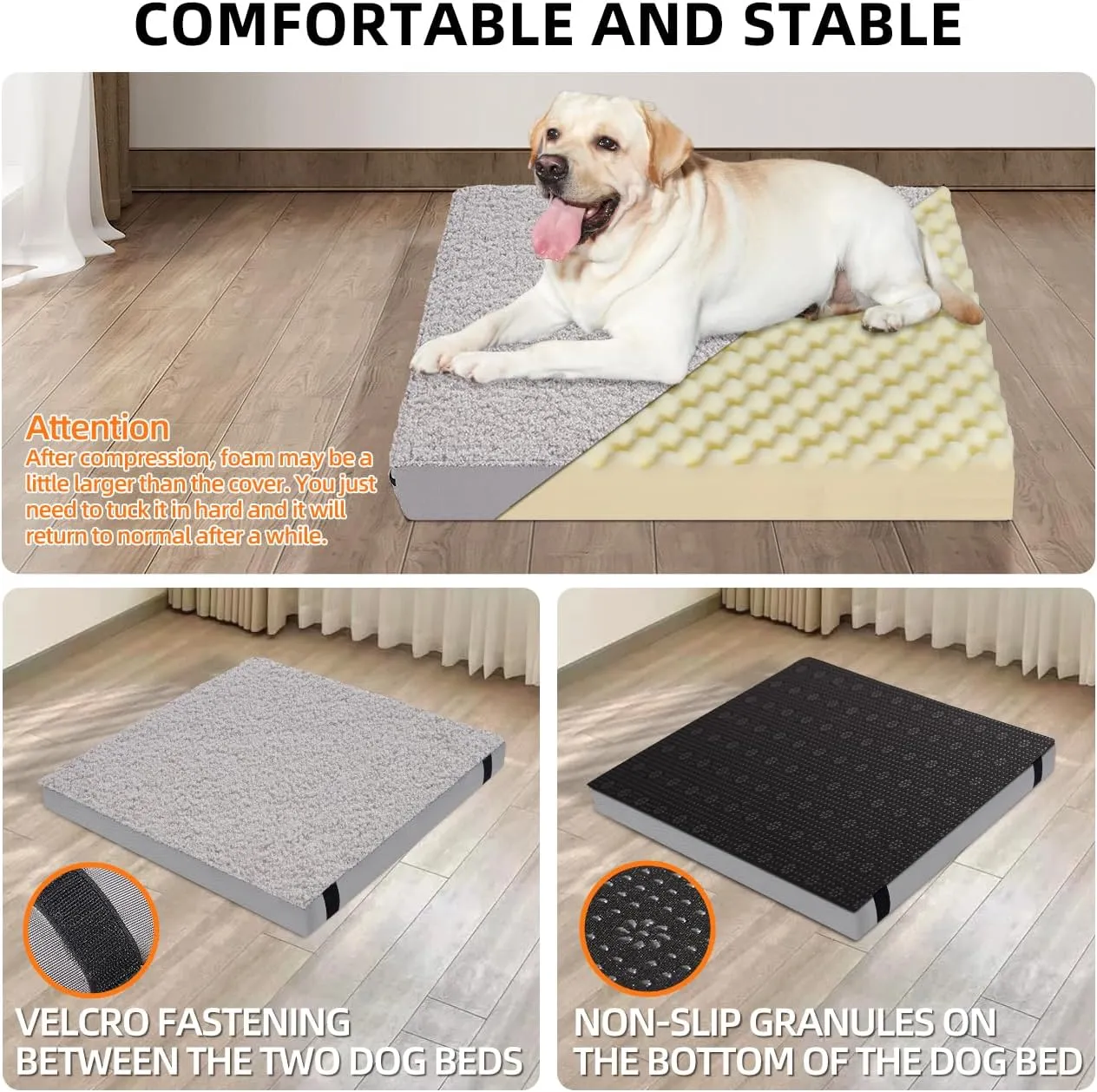 Dog Bed for Car Back Seat Extender,Waterproof Large Dog Mat for Seat Cover Back Seat,Washable Pet Bed for car Hammock(Gray, for car,SUV,Small Truck)