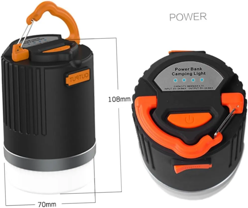 DOITOOL Waterproof Camping Light Rechargeable Led Lantern with Power Bank 8800mah Dimmable for Hiking Camping Fishing