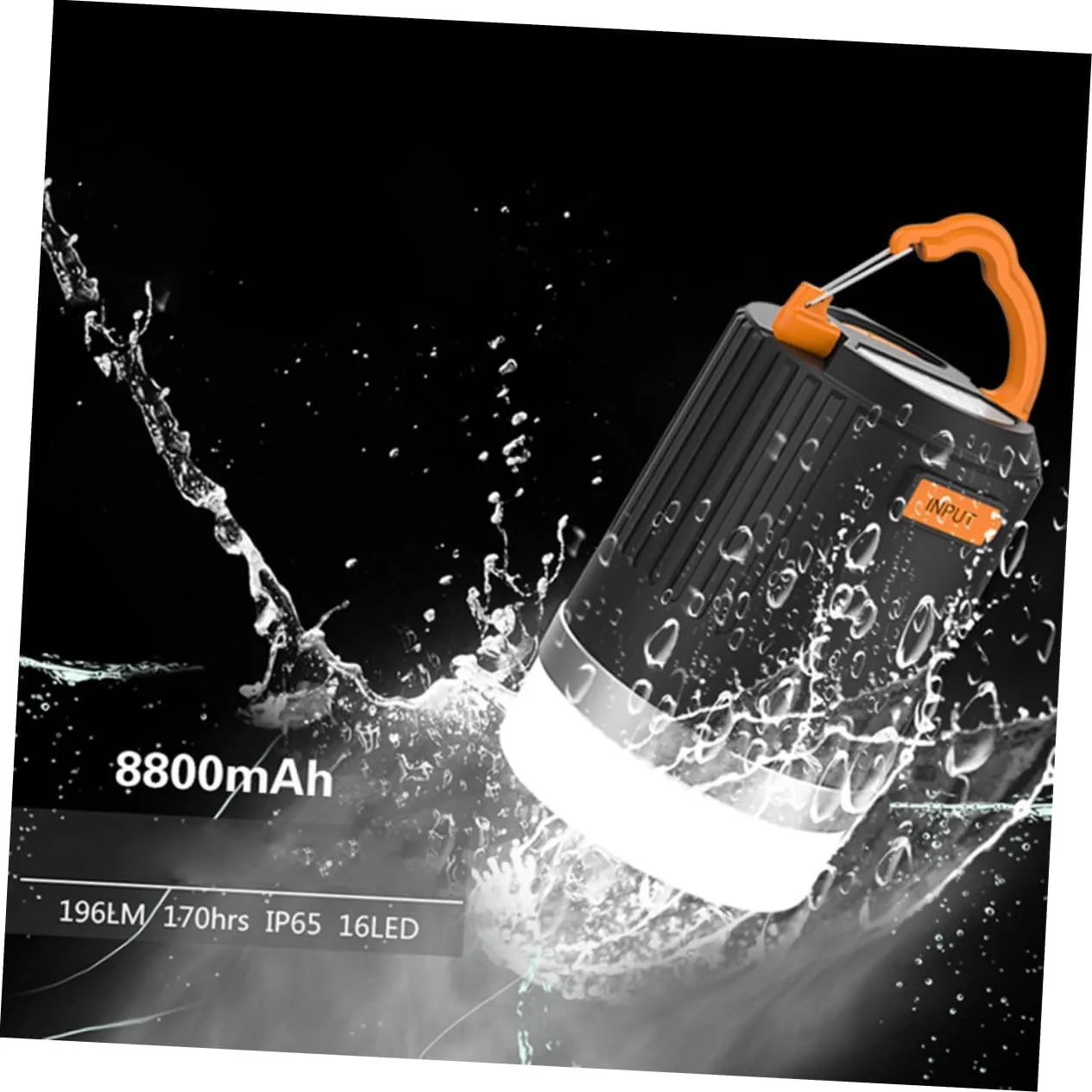 DOITOOL Waterproof Camping Light Rechargeable Led Lantern with Power Bank 8800mah Dimmable for Hiking Camping Fishing