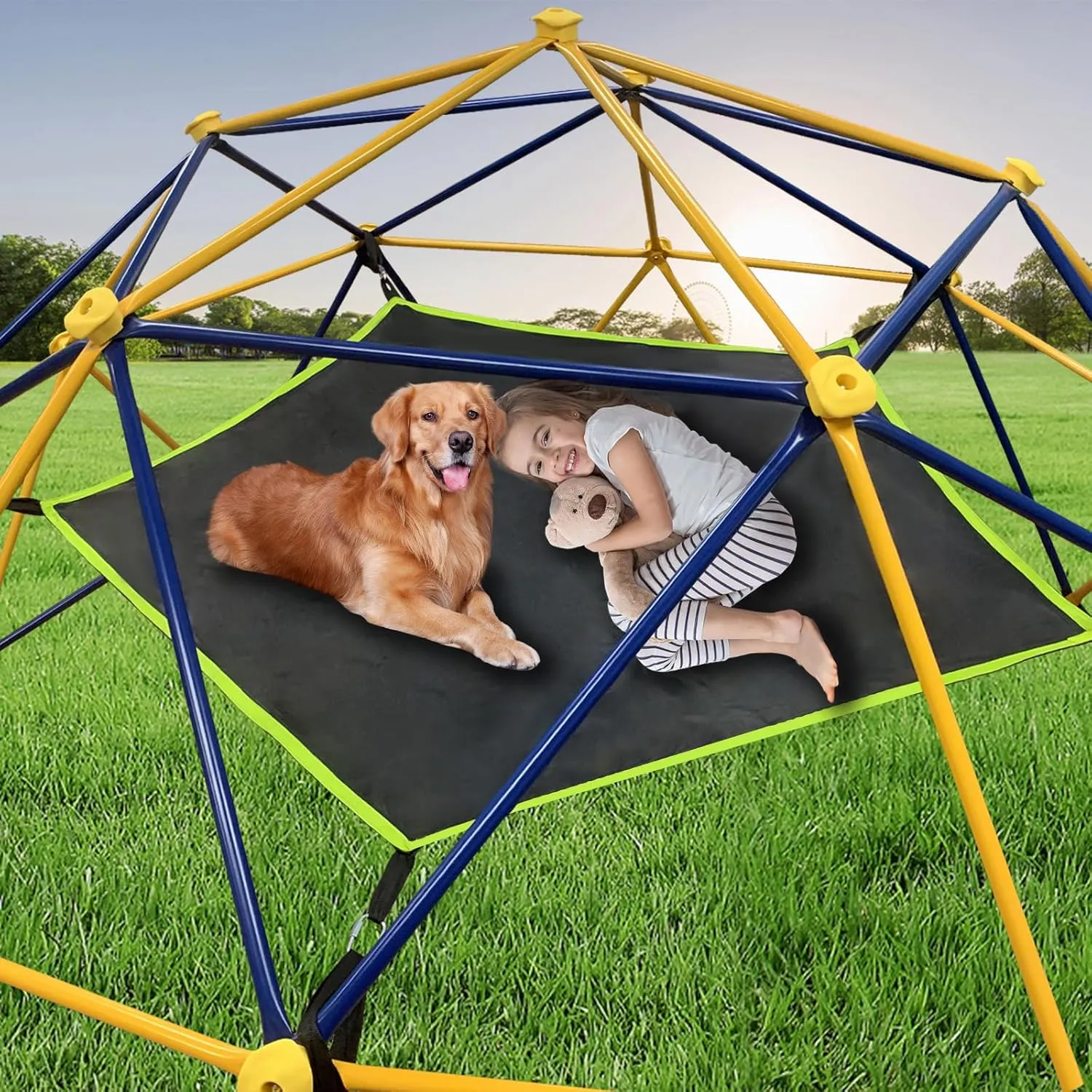 Dome Climber Hammock，Accessory for Climbing Dome，Suitable for 10 * 5FT Dome Climbing ，Dome Climber with Canopy Load-Bearing 300 Pounds（Hammock Only）