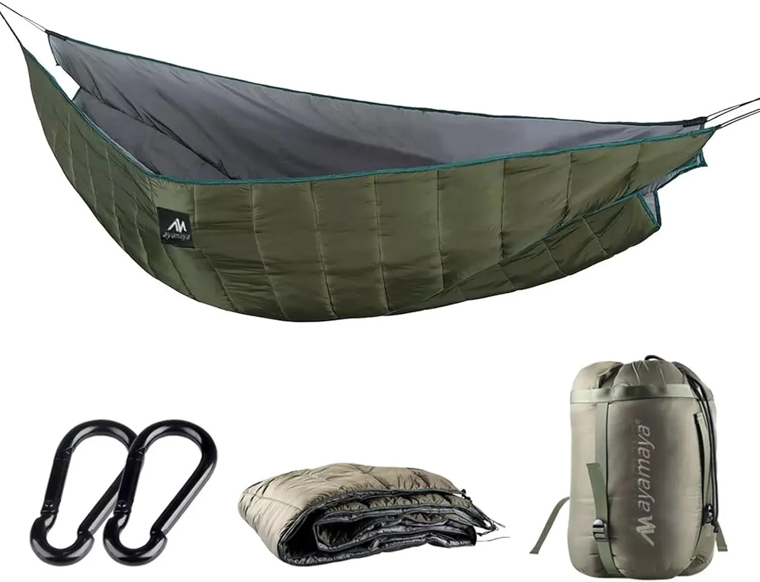 Double Hammock Underquilt, Big Size Under Quilts for Hammocks Camping, Heavy Duty 4 Season Full Length Large Travel Camping Hammock for Outdoor Hiking, Camping Backpacking Essential