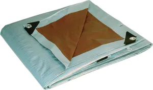 Dry Top 225334 22533 25X33'Silver/Brown Poly TARP(14X14 Weave), Feet