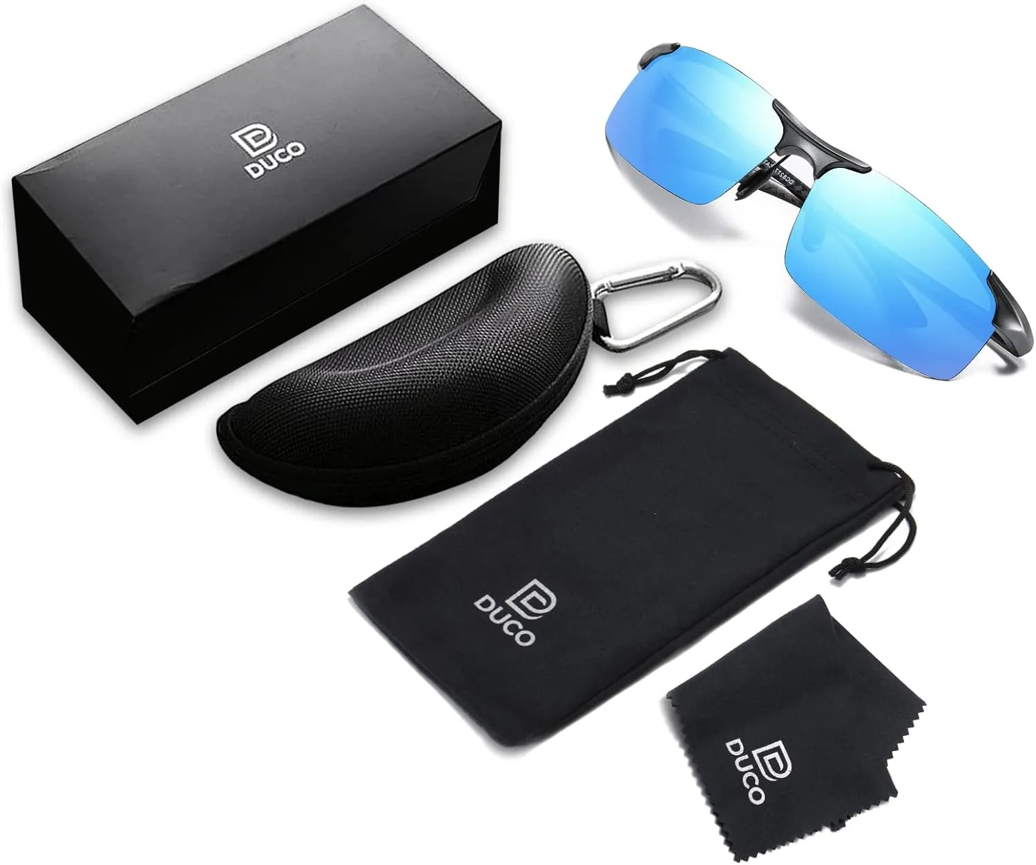 DUCO Men's Sports Polarized Driving Carbon Fiber Sunglasses for Men UV400 Protection DC8277