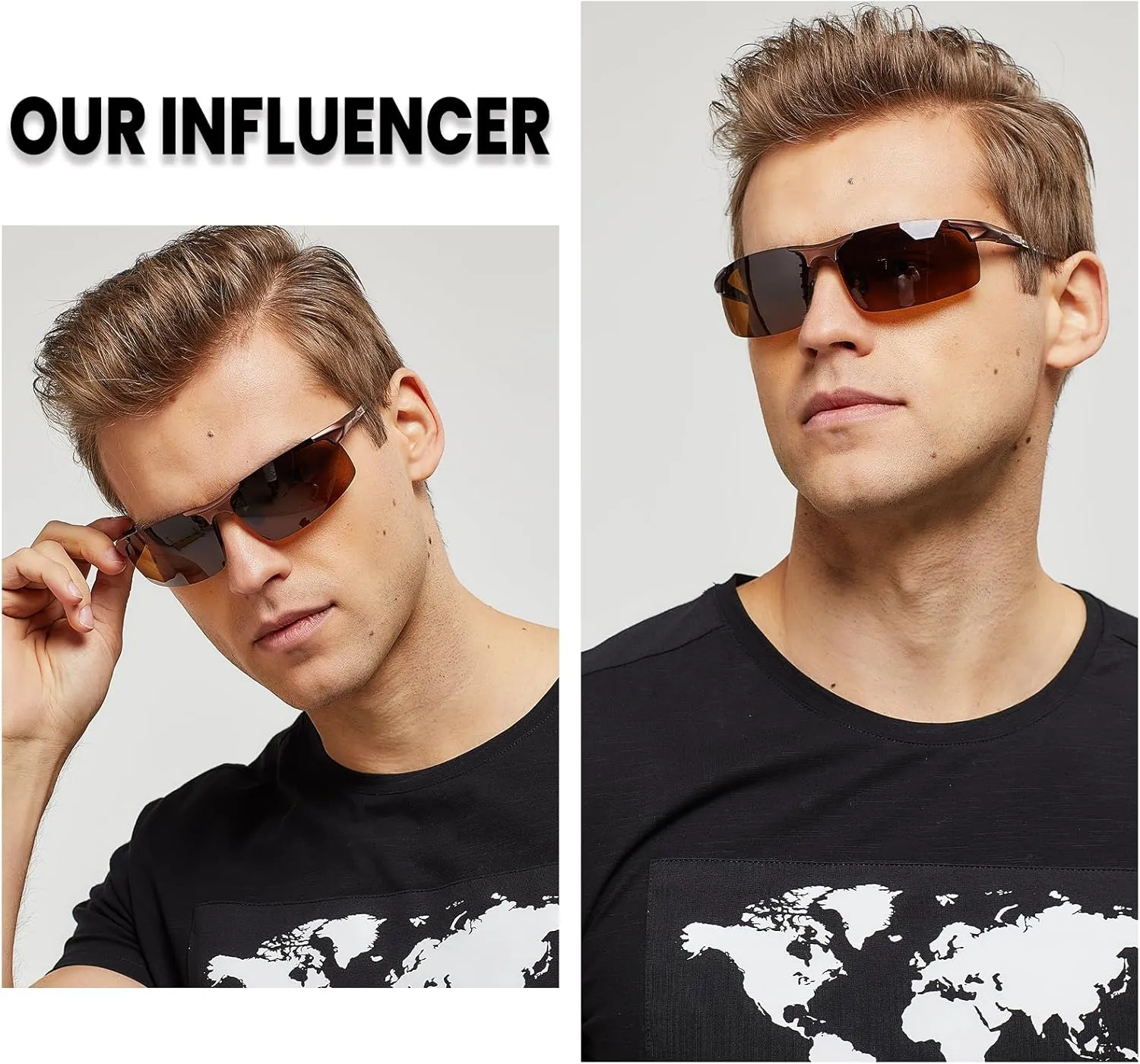 DUCO Men's Sports Polarized Driving Carbon Fiber Sunglasses for Men UV400 Protection DC8277