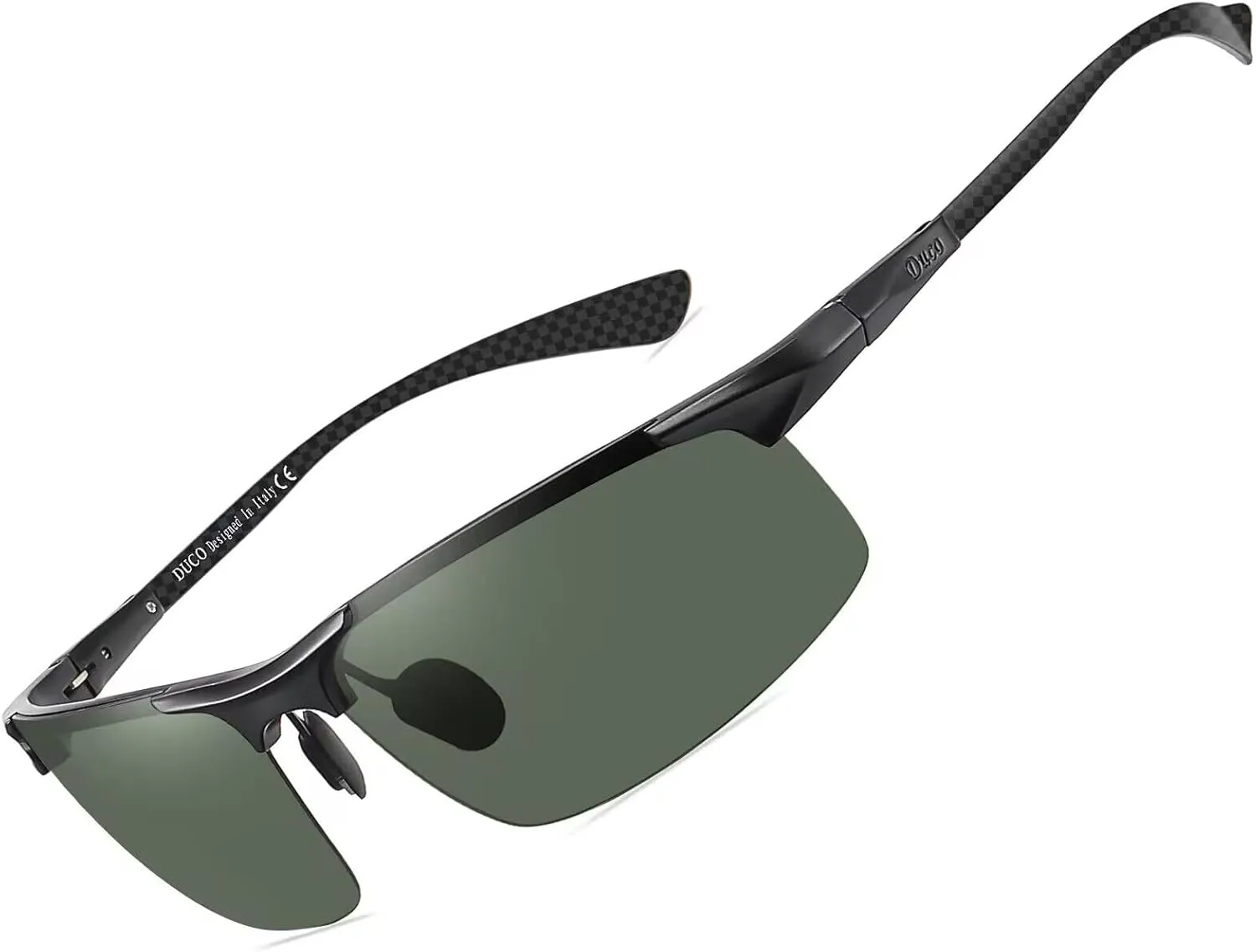 DUCO Men's Sports Polarized Driving Carbon Fiber Sunglasses for Men UV400 Protection DC8277