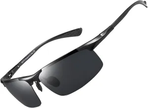 DUCO Men's Sports Polarized Driving Carbon Fiber Sunglasses for Men UV400 Protection DC8277
