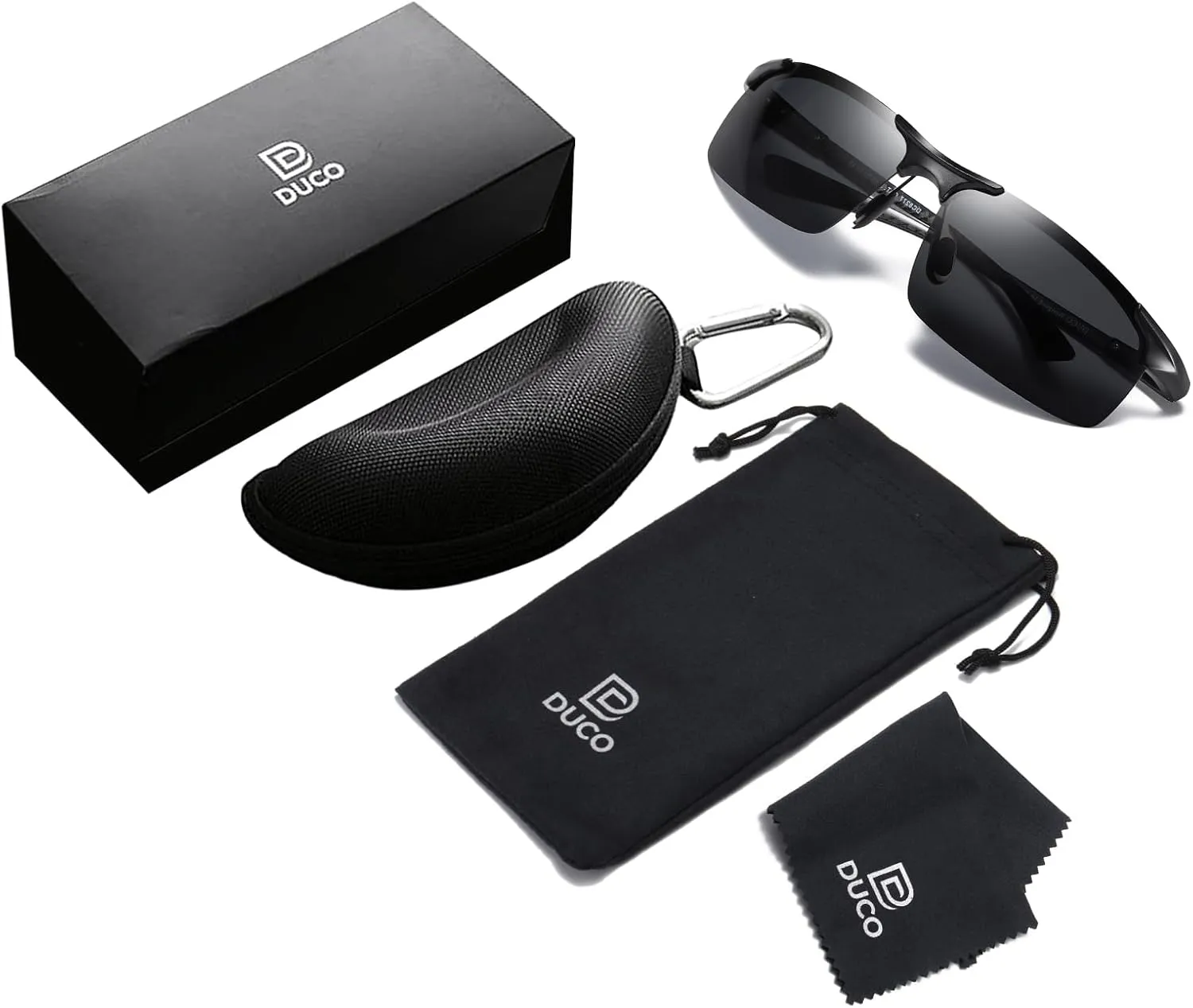 DUCO Men's Sports Polarized Driving Carbon Fiber Sunglasses for Men UV400 Protection DC8277