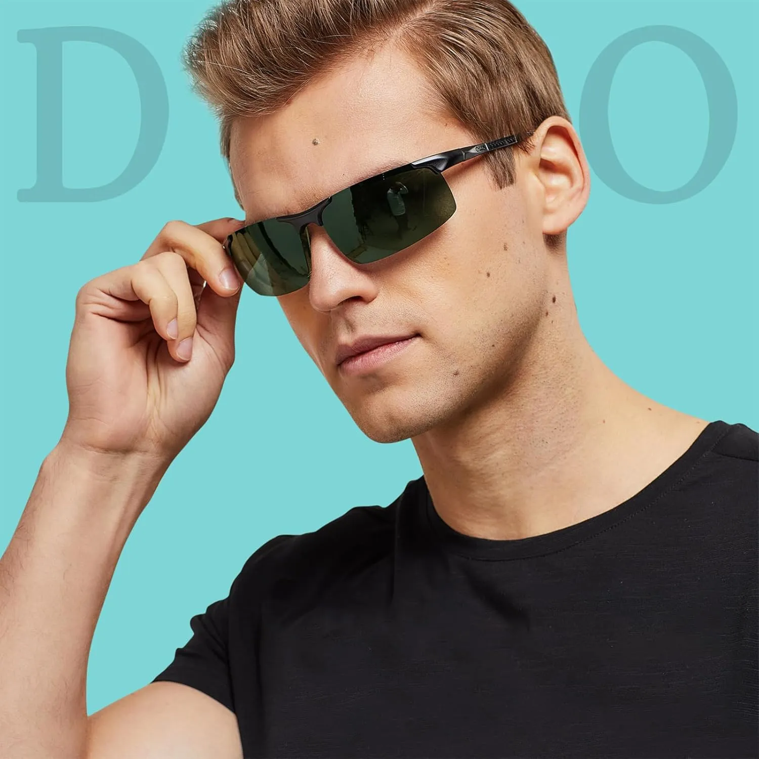 DUCO Men's Sports Polarized Driving Carbon Fiber Sunglasses for Men UV400 Protection DC8277