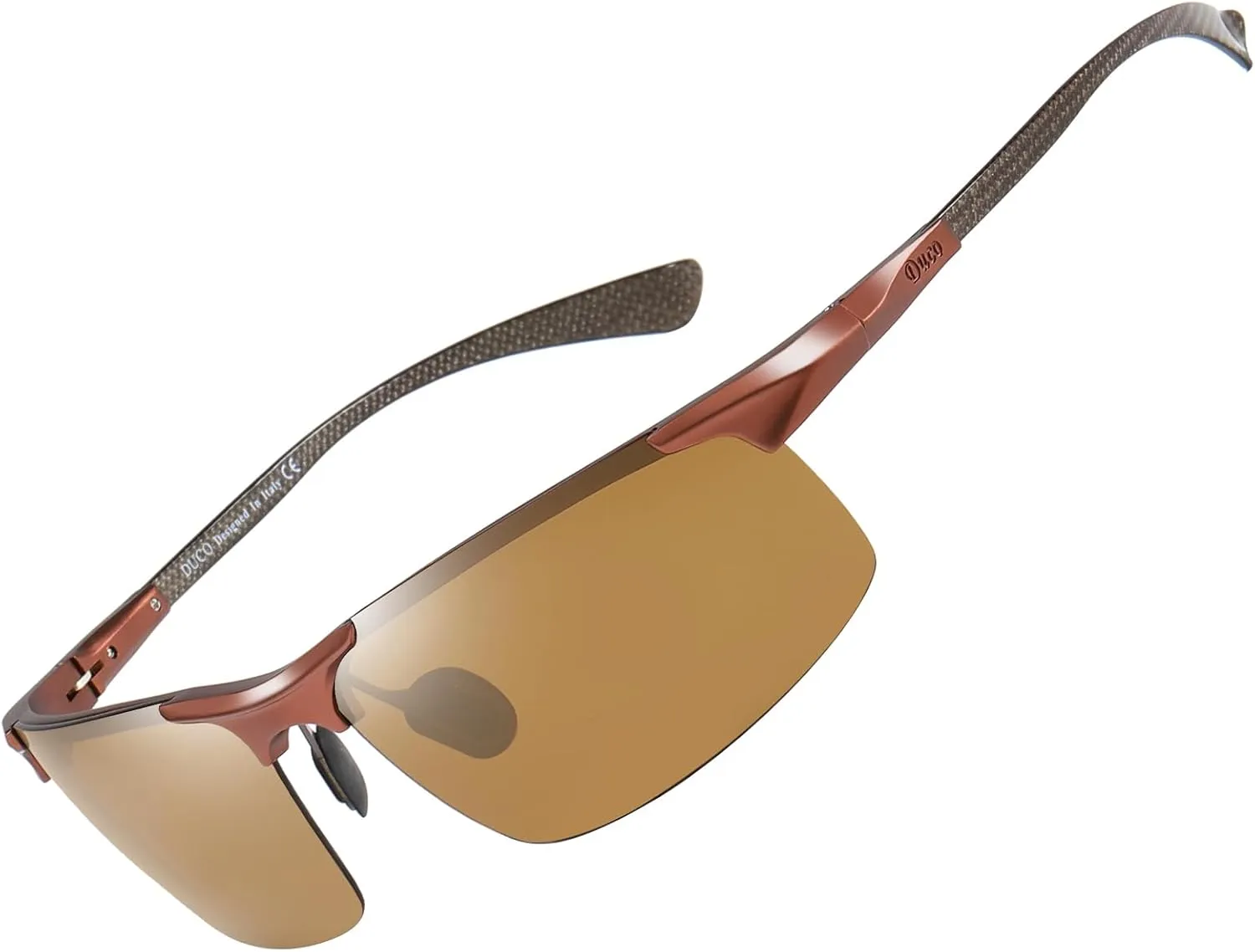 DUCO Men's Sports Polarized Driving Carbon Fiber Sunglasses for Men UV400 Protection DC8277