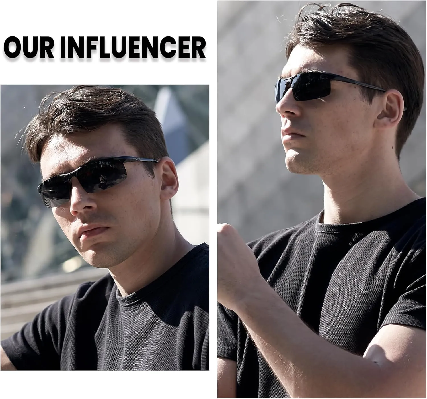 DUCO Men's Sports Polarized Driving Carbon Fiber Sunglasses for Men UV400 Protection DC8277
