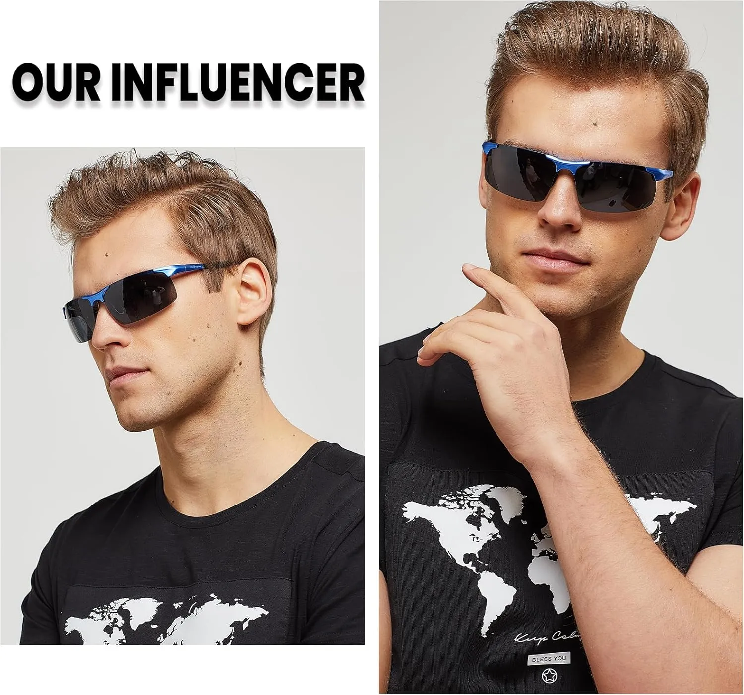 DUCO Men's Sports Polarized Driving Carbon Fiber Sunglasses for Men UV400 Protection DC8277
