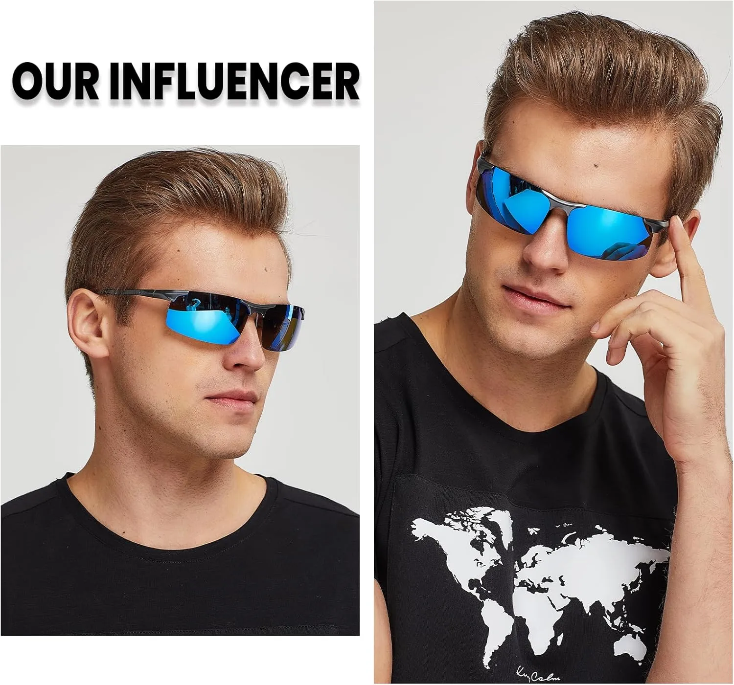 DUCO Men's Sports Polarized Driving Carbon Fiber Sunglasses for Men UV400 Protection DC8277