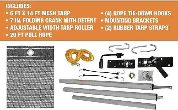Dump Trailer Tarp Kit 7'x15'