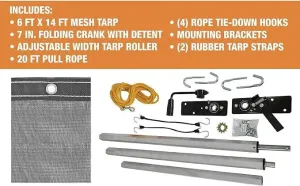 Dump Trailer Tarp Kit 7'x15'