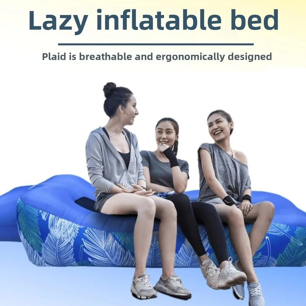 Eaacaa Inflatable Sofa - Cool Inflatable Chair, Easy to Set up, Portable, Waterproof, air Leakage-Proof Design-Ideal Sofa for Backyard Beach Trips Camping picnics and Music Festivals (Tropical red)