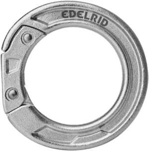 Edelrid Cupid Steel Openable Carabiner Ring, 44 mm Inner Diameter, 70 mm Width