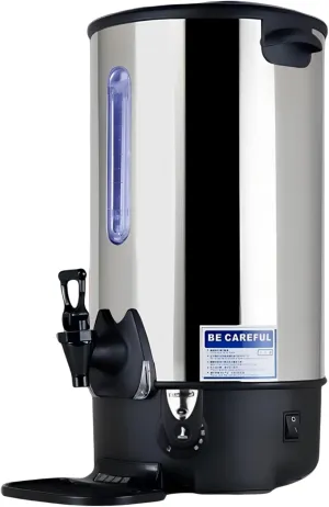 Electric Hot Coffee Kettle Warmer Stainless Steel Hot Coffee Dispenser Hot Coffee Boiler And Warmer with Independent Filter Quick-Temp or Boil for Tea Coffee 1300W 15.4 Liter Capacity