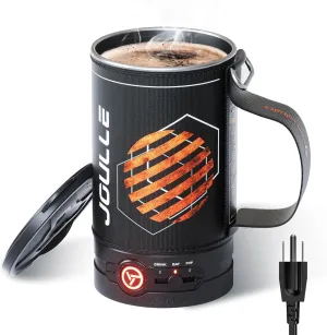 Electric Kettle, Multi-Functional Portable Travel Water Boiler Cooker, 30 oz Electric Kettle for Coffee, Cooking, Popcorn Maker, Camping RV Essentials