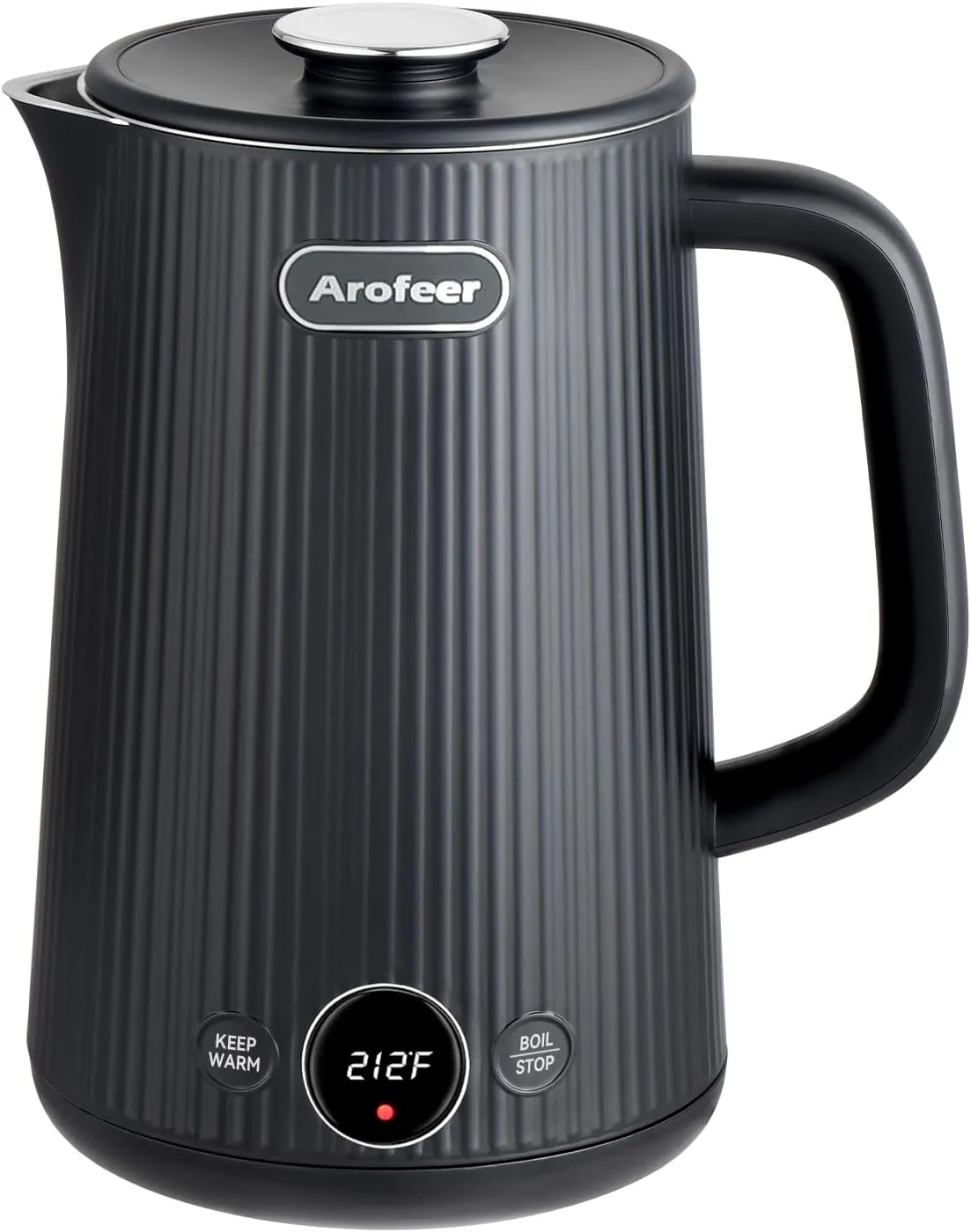 Electric Kettle Temperature Control, 1200W Hot Water Kettle Electric with 304 Stainless Steel, Keep Warm,Auto Shut Off,1.7L Electric Tea Kettle for Coffee,Tea-Black