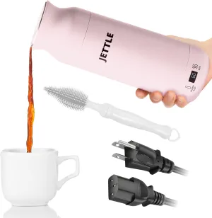 Electric Kettle - Travel Portable Heater for Coffee Tea Milk Soup - Stainless Steel Travel Water Boiler tea pot with Temperature Control - LED - Automatic Power Off - 450ml - Kitchen Appliance